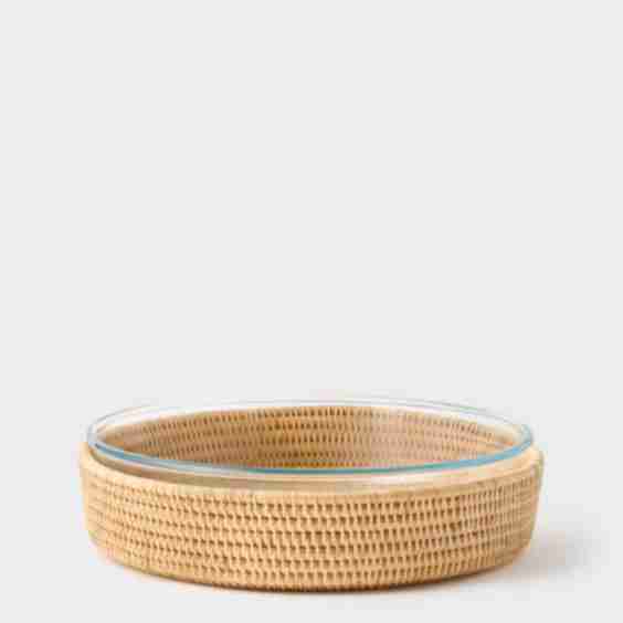 Woven Sabbia And Glass Baking Dish
