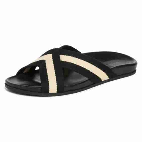 Cotton Crossover Sandals