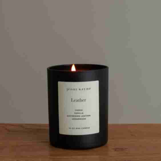 Leather Glass Candle