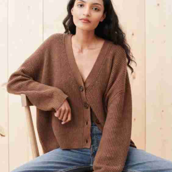 Cropped Cocoon Cardigan