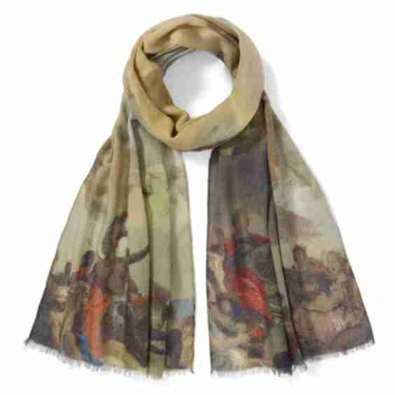 Tiepolo Allegory Of The Planets And Continents Merino Wool Scarf
