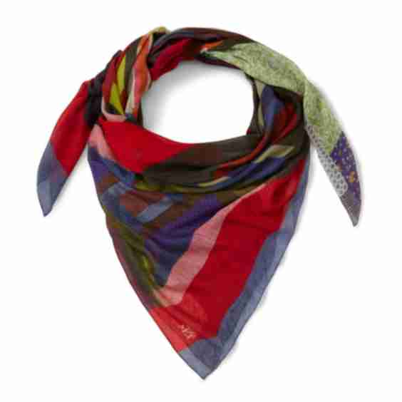 Gee's Bend Pettway Quilt Design Oblong Silk Scarf