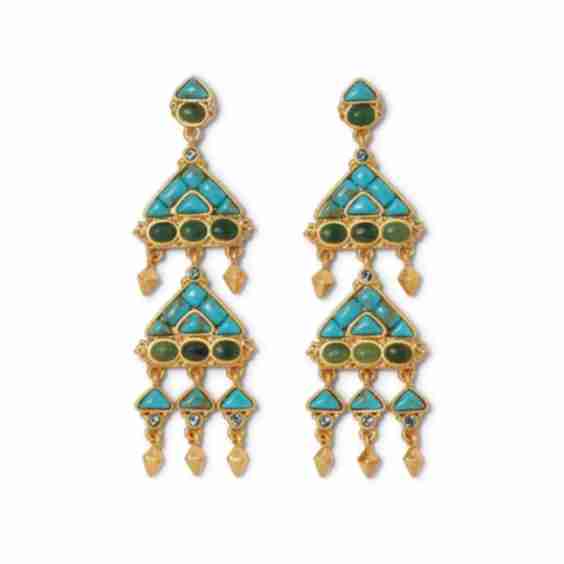 Tibetan Mandala Fringe Drop Earrings