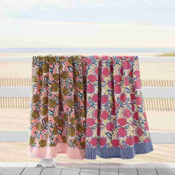 Vine Floral Beach Towel