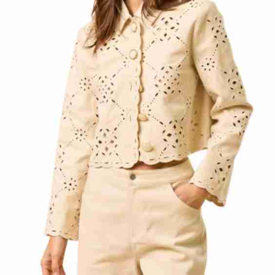 Sundrenched Eyelet Jacket