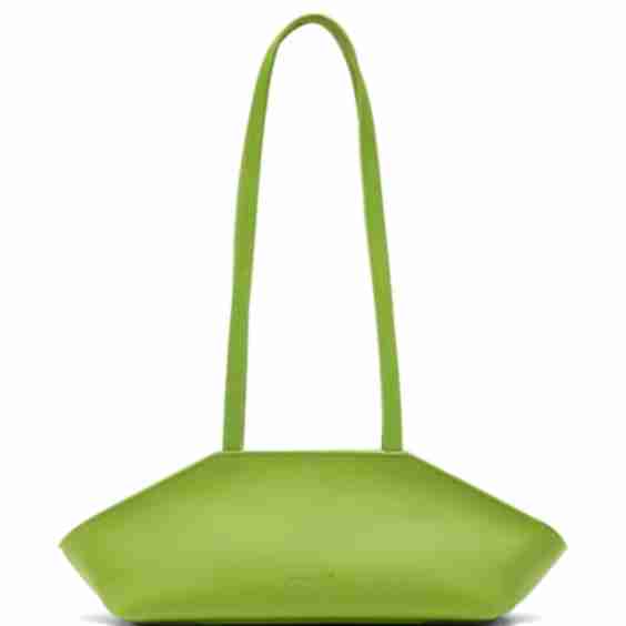 Angular Leather Shoulder Bag