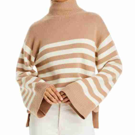 Striped Turtleneck Sweater