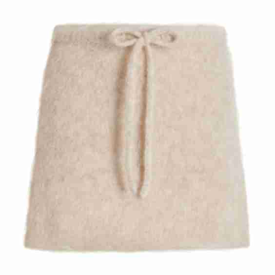 Bern Brushed Knit Alpaca-Blend Mini Skirt