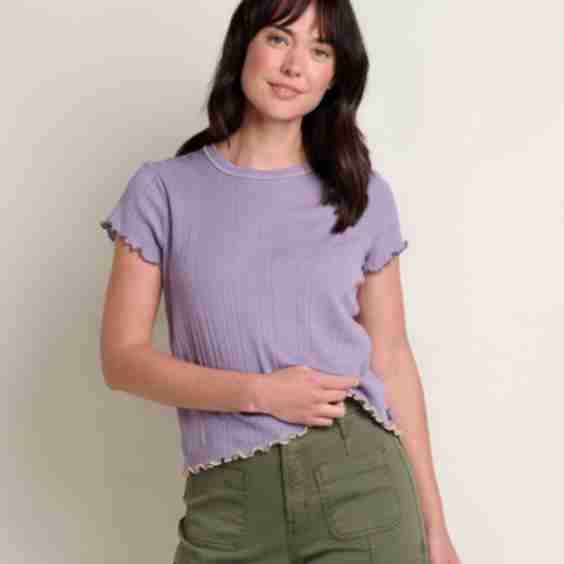 Foothill Pointelle Baby Tee Top