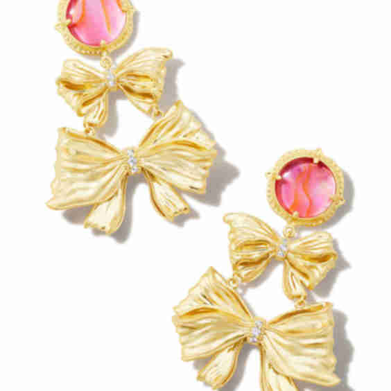 Kendra Scott x LoveShackFancy Bow Statement Earrings 
