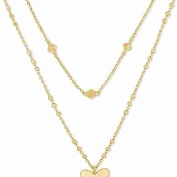Ari Heart Multi Strand Necklace
