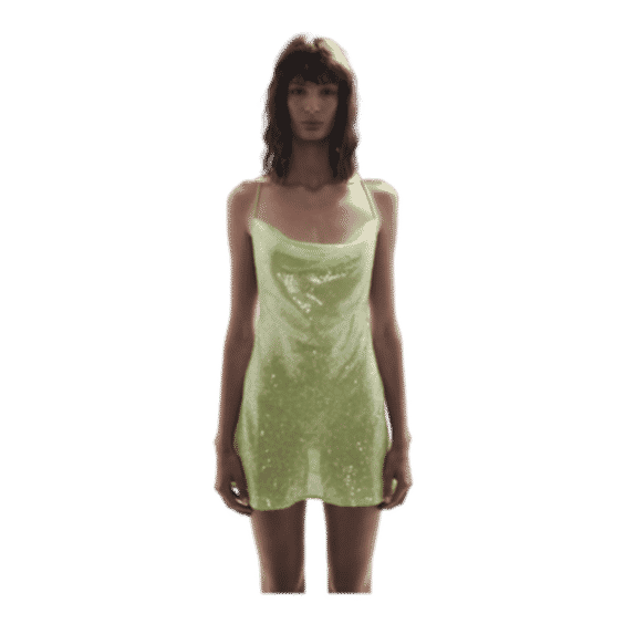 IBIZA Chartreuse Sequin Mini Dress