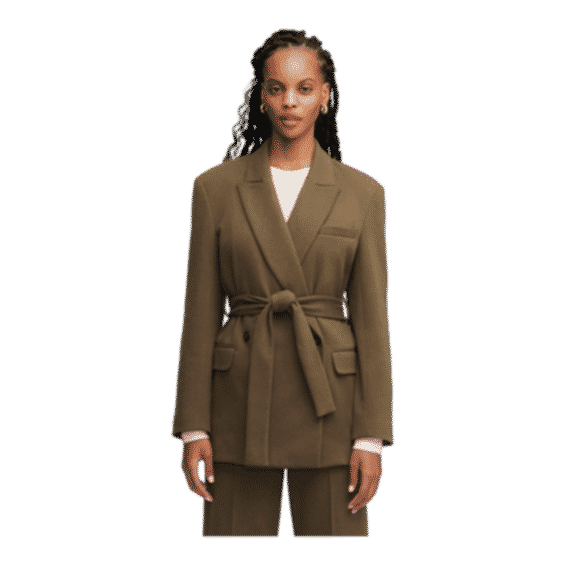 Belted Blazer in Cozy Jersey