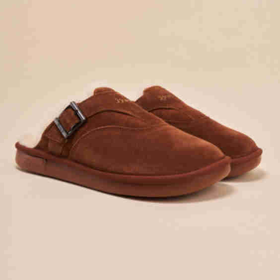 Amour Suede Shearling Mule