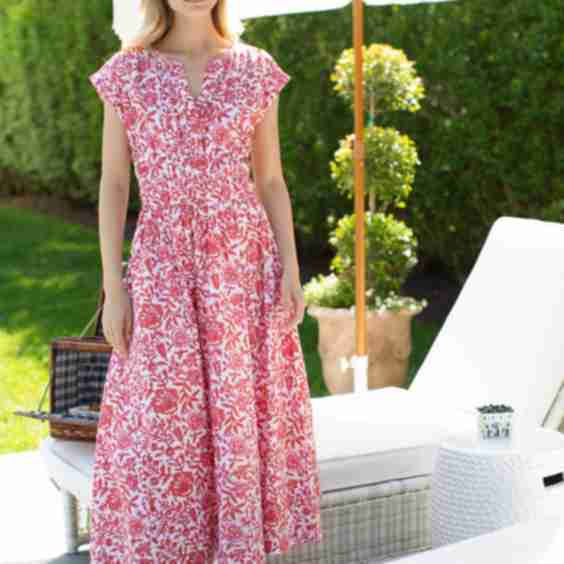 Clara Dress Poppy Blossom