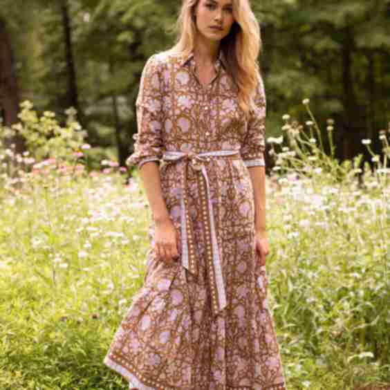Flounce Shirt Dress 