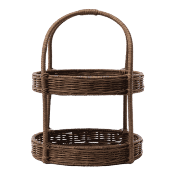 Aneesa Two-Tiered Wicker Tray