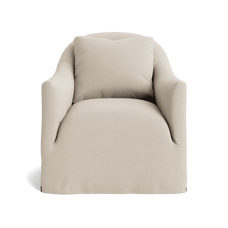Trudeaux Slipcover Swivel Chair (Ready to Ship) - Thumbnail 4
