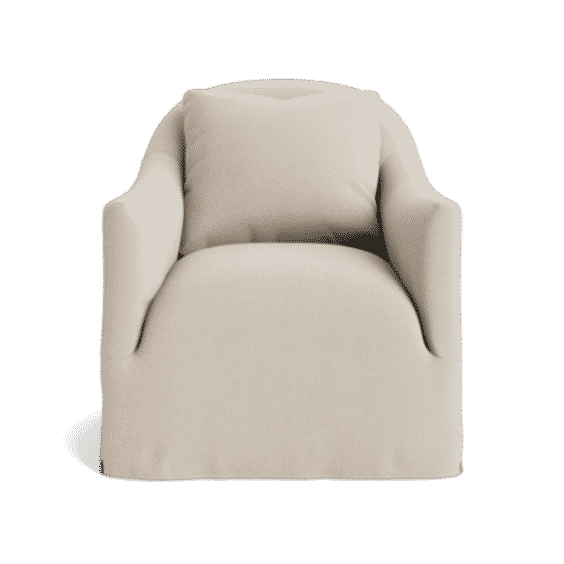 Trudeaux Slipcover Swivel Chair
