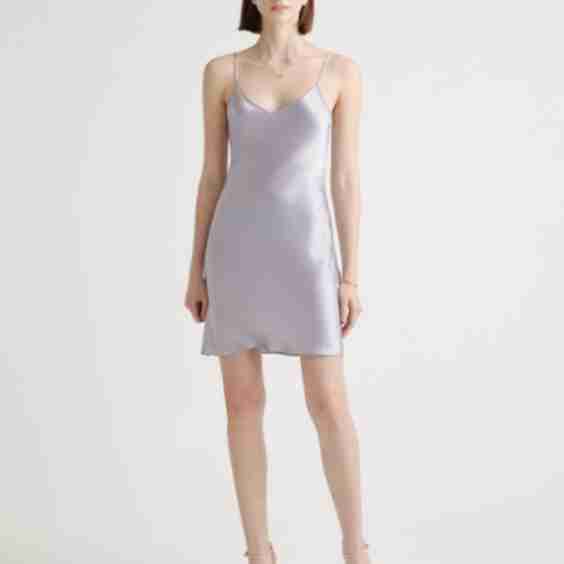 100% Washable Silk Mini Slip Dress