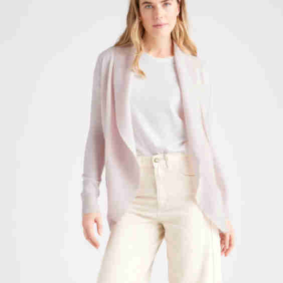 Mongolian Cashmere Open Cardigan Sweater