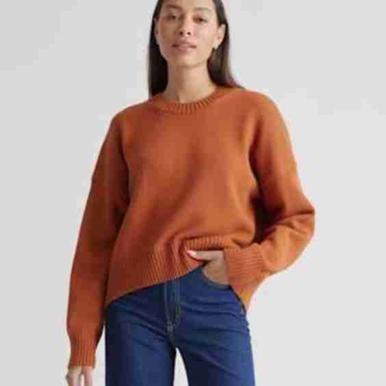 Organic Cotton Boyfriend Crew Sweater