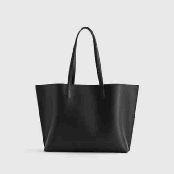 Italian Leather Triple Compartment Shopper Tote