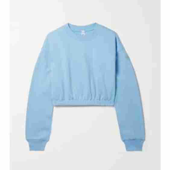 Devotion Cropped Cotton-Blend Jersey Sweatshirt