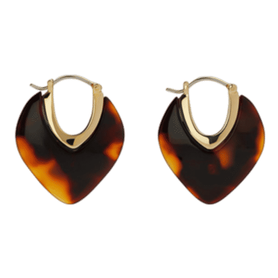 Spencer Dark Tortoise Statement Earrings