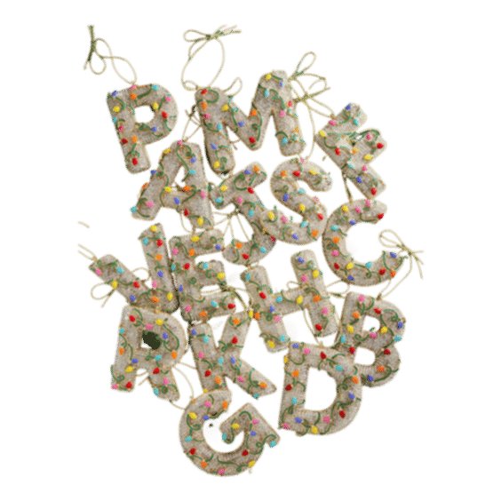 Let It Glow Initial Ornament