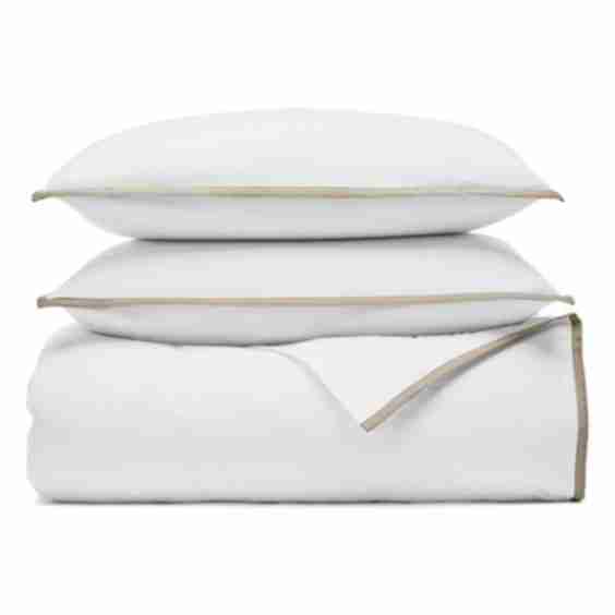 Framed Percale Duvet Cover & Shams Set 
