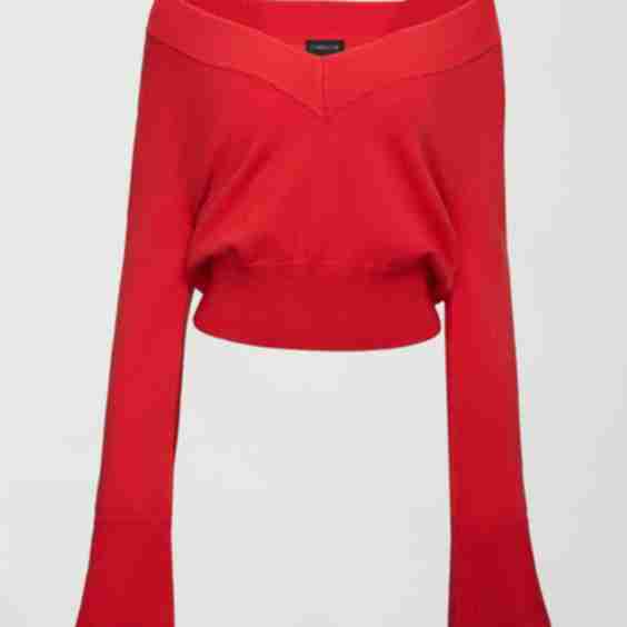 Bell Sleeve Off Shoulder Sweater