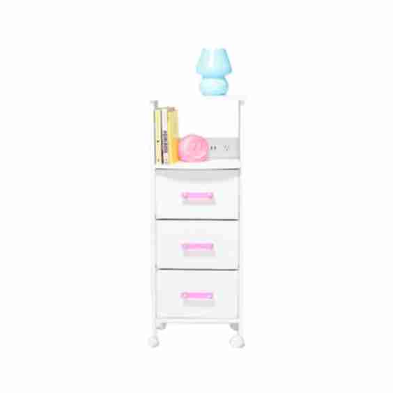 Sutton Charging 3 Drawer Cart On Wheels 