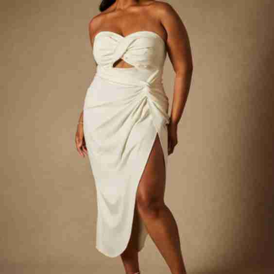 Bridal Twisted Top Dress