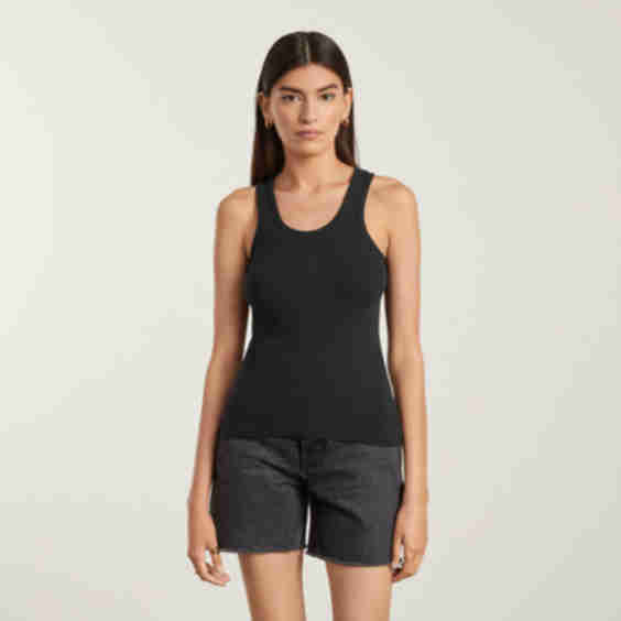 The Pima Micro-Rib U-neck Tank