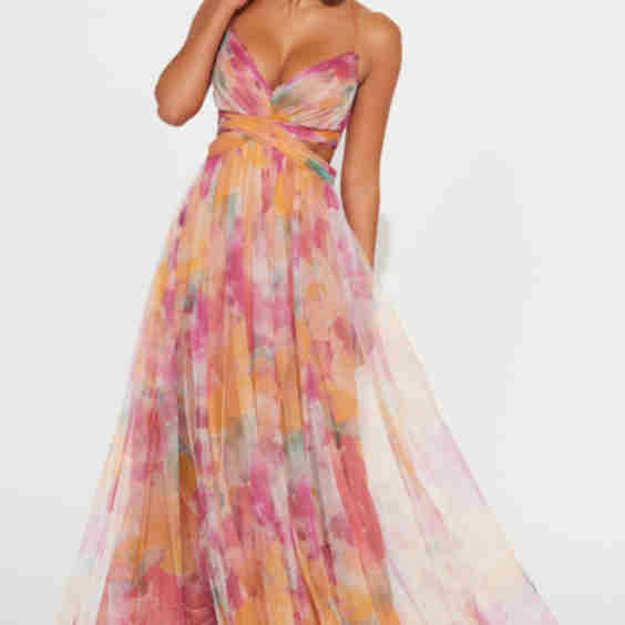 Painting Me Pretty Chiffon Gown