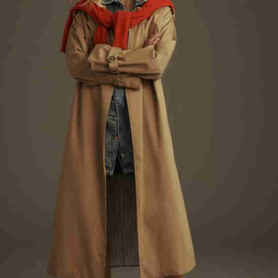 Double-Breasted Trench Coat Jacket