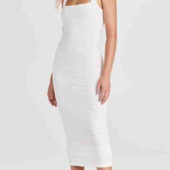 Wide Scrunchie Midi Dress