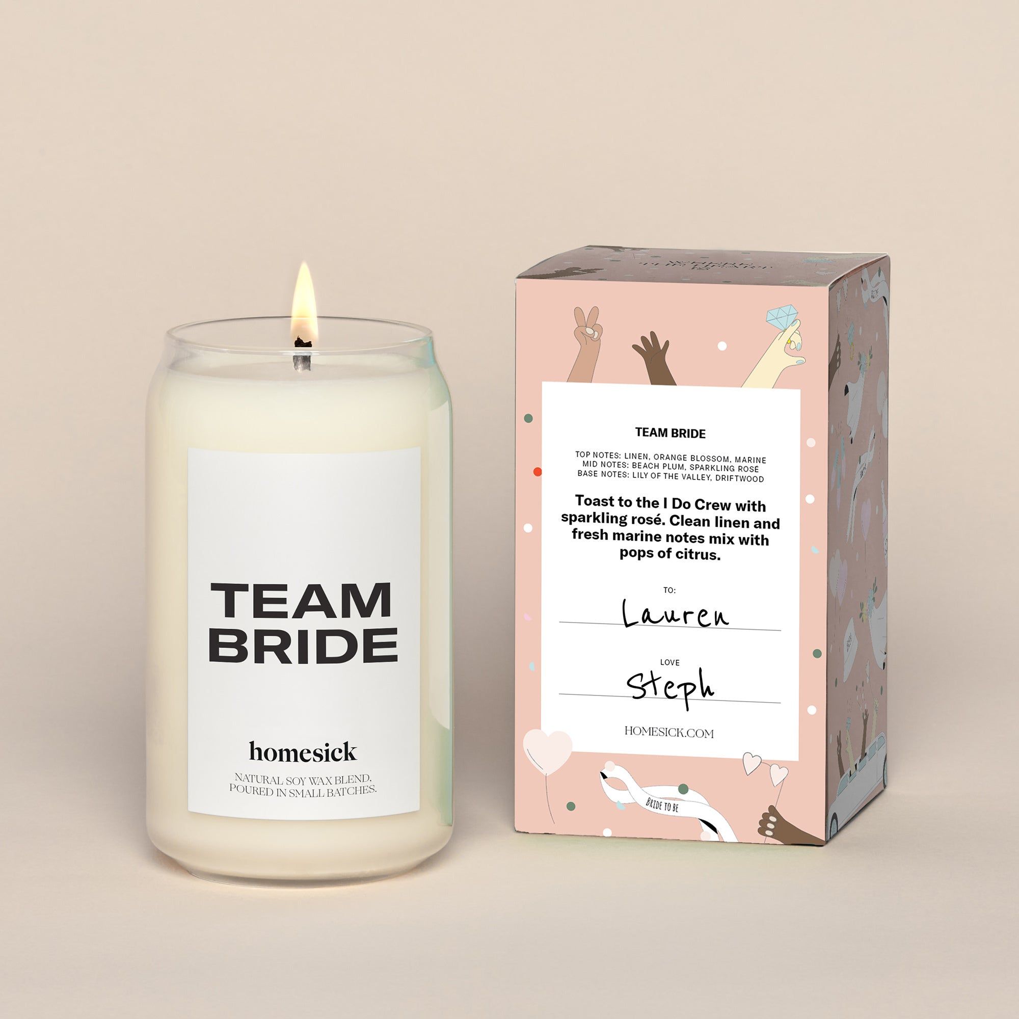 Team Bride Candle