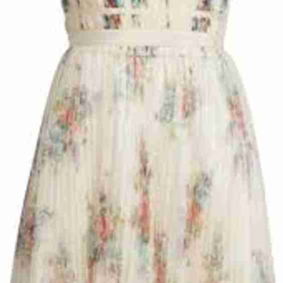 Calais Pleated Strapless Cocktail Minidress