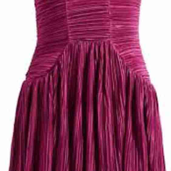 Greer Plissé Strapless Minidress