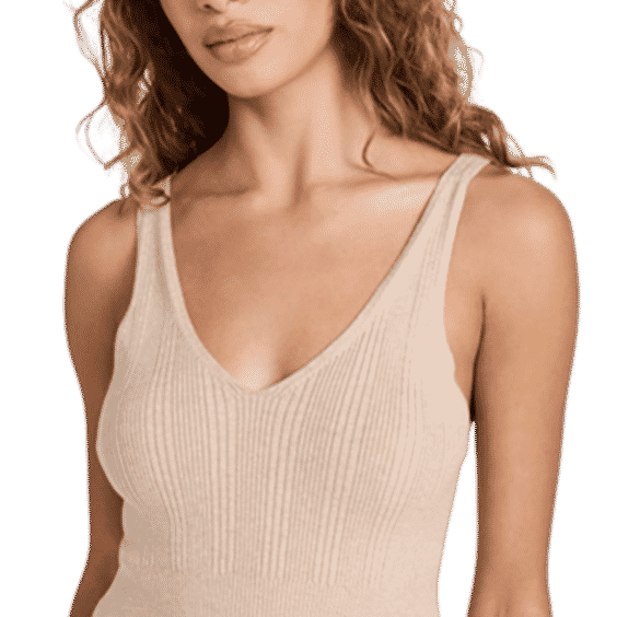 Cozy Cotton Silk Variegated Rib Crop Tank