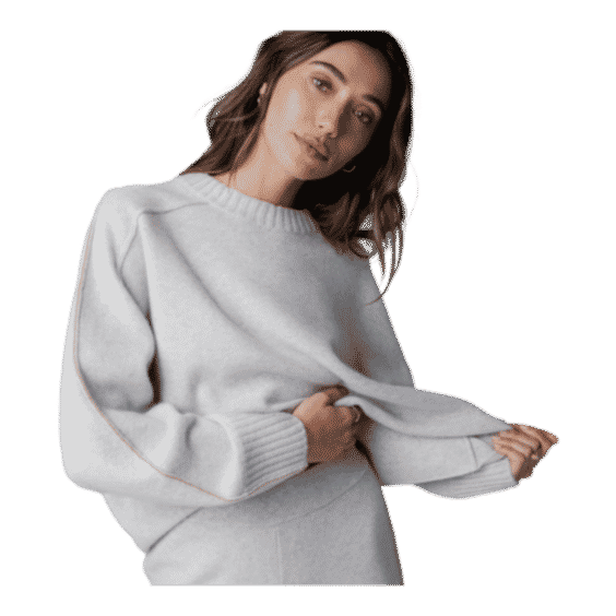 Cashmere Piped Pullover