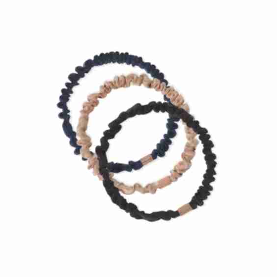 3pk Washable Silk Thin Scrunchie