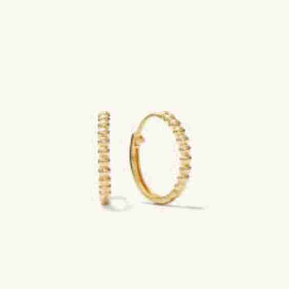 Beaded Medium Hoops