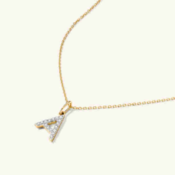 Diamond Letter Necklace