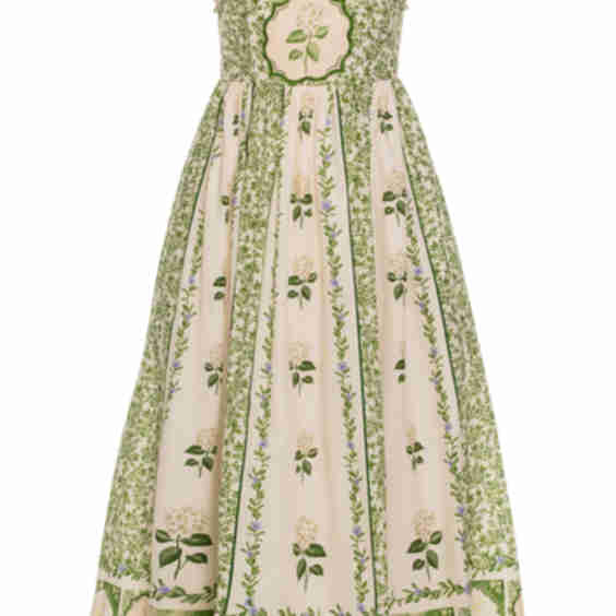 Agua by Agua Bendita Barbara Embroidered Cotton Midi Dress