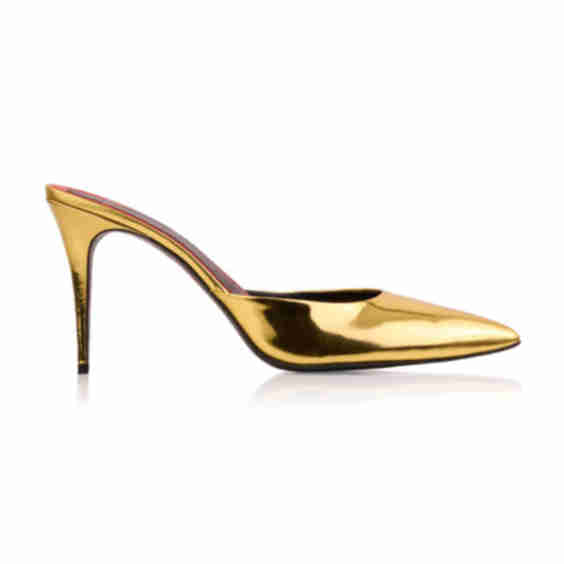 Lux 85mm Metallic Leather Mules