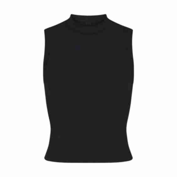 Cotton Jersey Mock Neck Tank