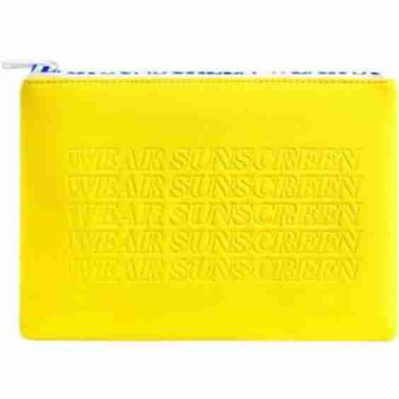 Wear Sunscreen Neoprene Zip Pouch